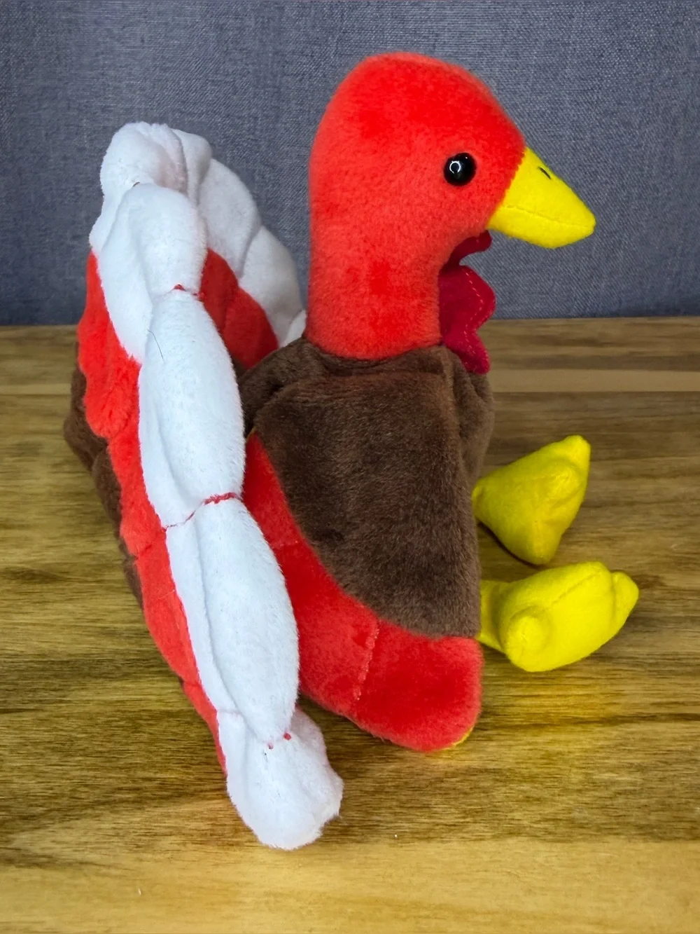Vintage Ty Beanie Baby Turkey Gobbles Style 4034 4th Generation Hanging Tag Tush